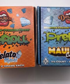 devour diamond coated pre rolls